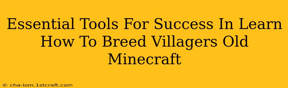 Essential Tools For Success In Learn How To Breed Villagers Old Minecraft