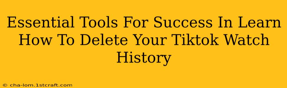 Essential Tools For Success In Learn How To Delete Your Tiktok Watch History