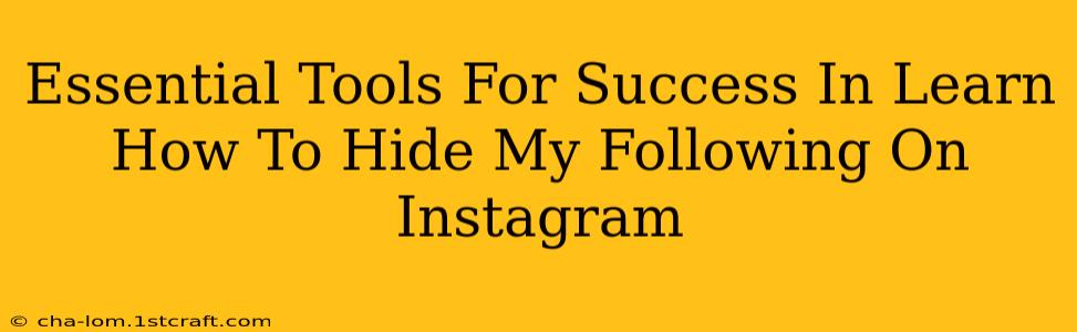 Essential Tools For Success In Learn How To Hide My Following On Instagram