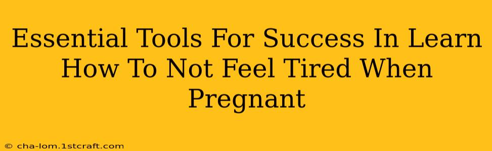 Essential Tools For Success In Learn How To Not Feel Tired When Pregnant