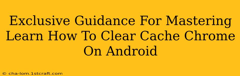 Exclusive Guidance For Mastering Learn How To Clear Cache Chrome On Android