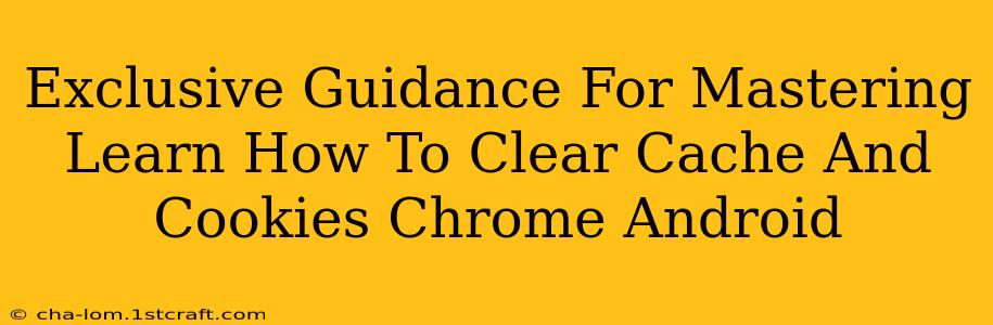 Exclusive Guidance For Mastering Learn How To Clear Cache And Cookies Chrome Android