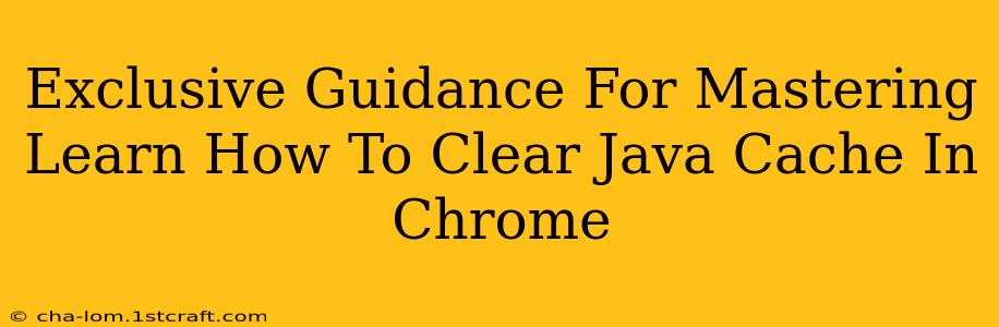 Exclusive Guidance For Mastering Learn How To Clear Java Cache In Chrome