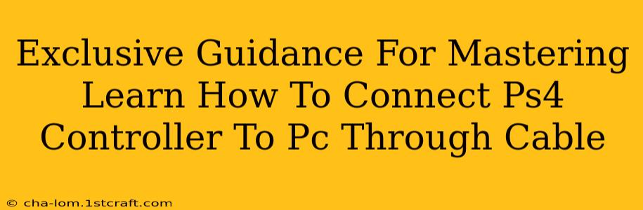 Exclusive Guidance For Mastering Learn How To Connect Ps4 Controller To Pc Through Cable