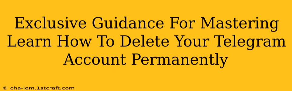 Exclusive Guidance For Mastering Learn How To Delete Your Telegram Account Permanently