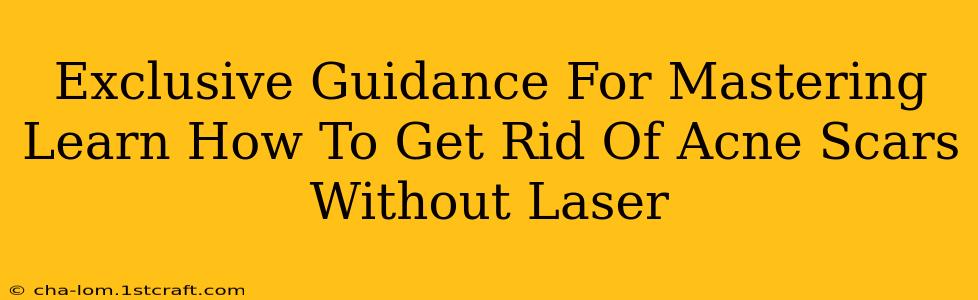 Exclusive Guidance For Mastering Learn How To Get Rid Of Acne Scars Without Laser