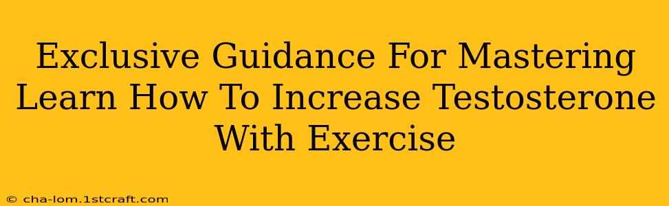 Exclusive Guidance For Mastering Learn How To Increase Testosterone With Exercise