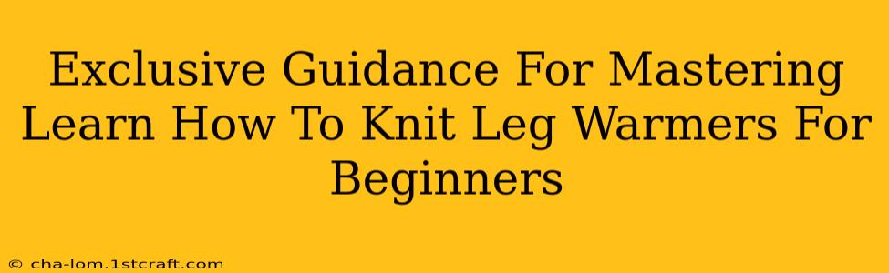 Exclusive Guidance For Mastering Learn How To Knit Leg Warmers For Beginners