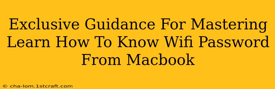 Exclusive Guidance For Mastering Learn How To Know Wifi Password From Macbook