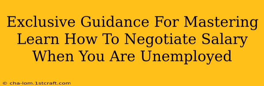 Exclusive Guidance For Mastering Learn How To Negotiate Salary When You Are Unemployed