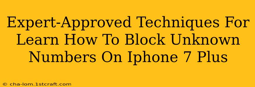 Expert-Approved Techniques For Learn How To Block Unknown Numbers On Iphone 7 Plus