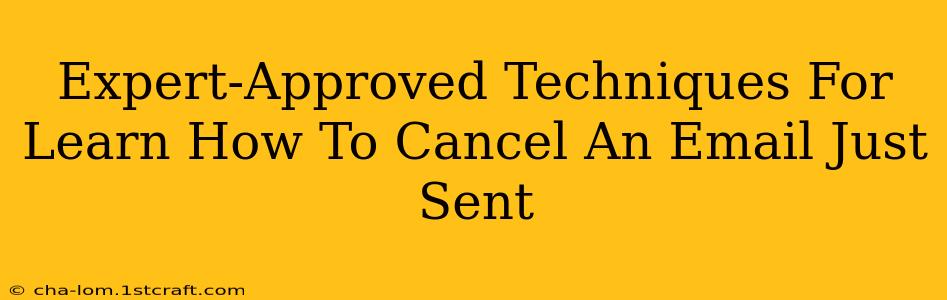 Expert-Approved Techniques For Learn How To Cancel An Email Just Sent