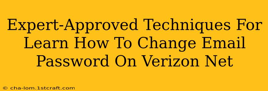 Expert-Approved Techniques For Learn How To Change Email Password On Verizon Net