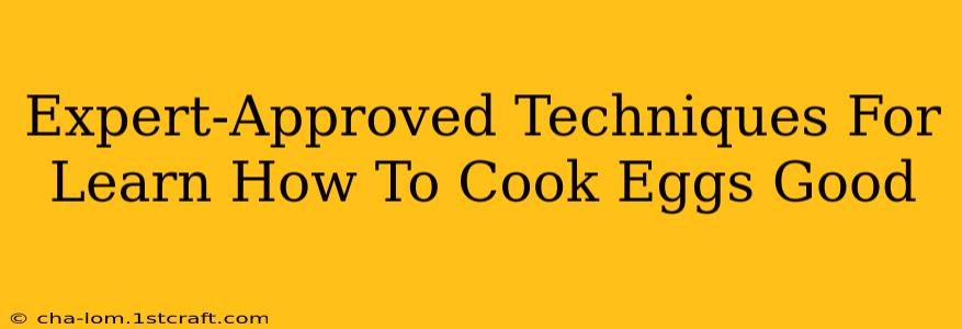 Expert-Approved Techniques For Learn How To Cook Eggs Good