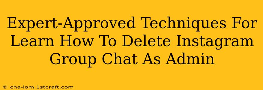 Expert-Approved Techniques For Learn How To Delete Instagram Group Chat As Admin