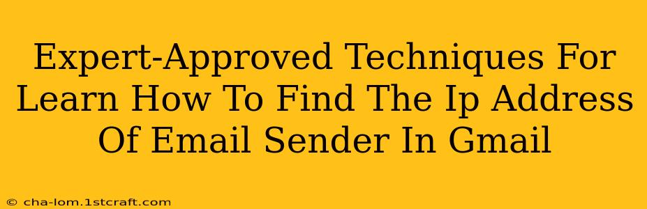 Expert-Approved Techniques For Learn How To Find The Ip Address Of Email Sender In Gmail