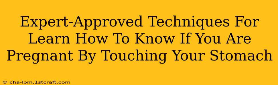 Expert-Approved Techniques For Learn How To Know If You Are Pregnant By Touching Your Stomach