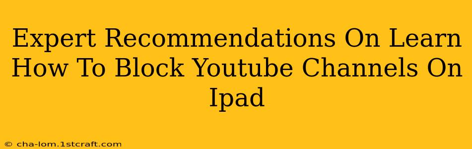 Expert Recommendations On Learn How To Block Youtube Channels On Ipad