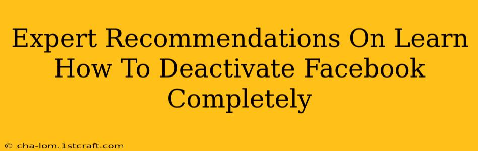 Expert Recommendations On Learn How To Deactivate Facebook Completely