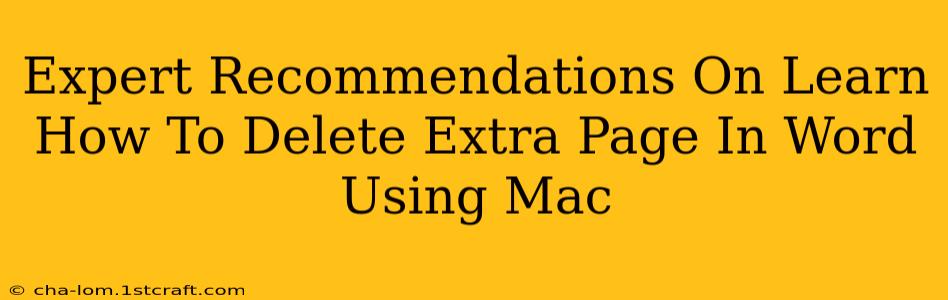 Expert Recommendations On Learn How To Delete Extra Page In Word Using Mac