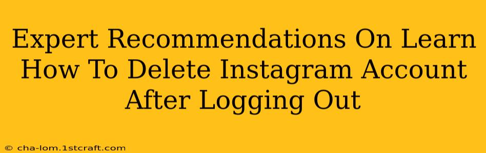 Expert Recommendations On Learn How To Delete Instagram Account After Logging Out