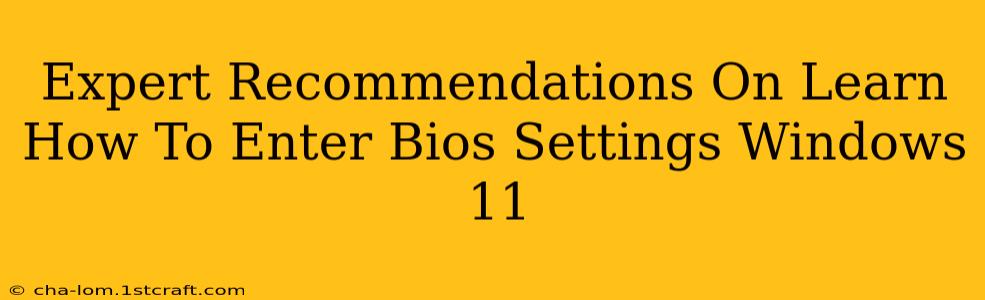 Expert Recommendations On Learn How To Enter Bios Settings Windows 11