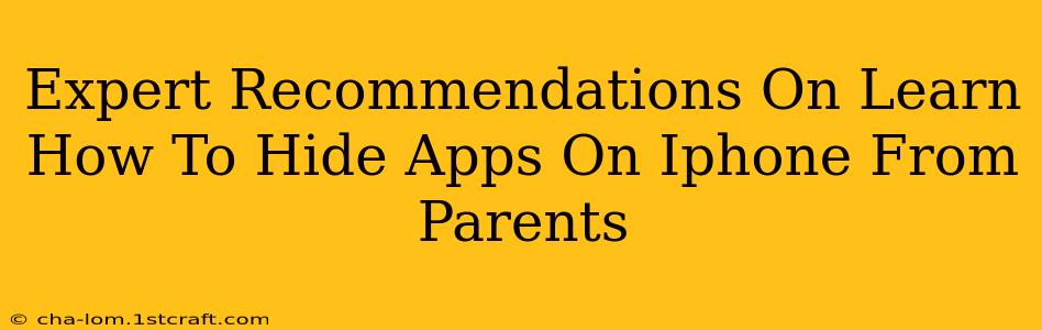 Expert Recommendations On Learn How To Hide Apps On Iphone From Parents