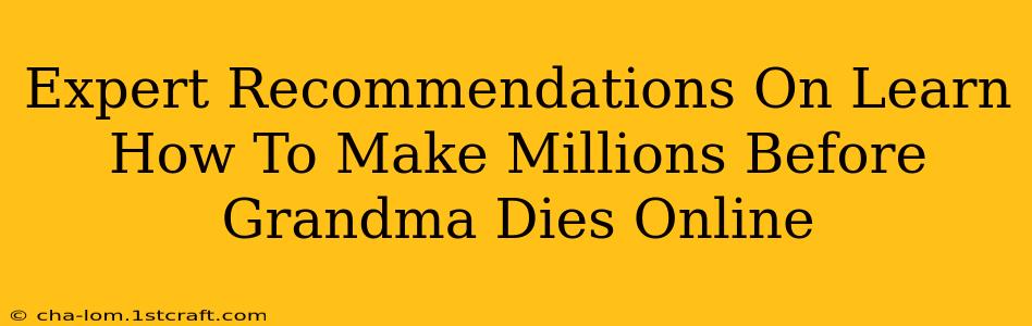 Expert Recommendations On Learn How To Make Millions Before Grandma Dies Online