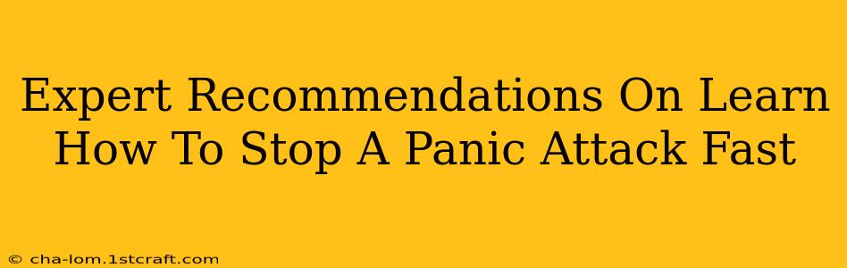 Expert Recommendations On Learn How To Stop A Panic Attack Fast