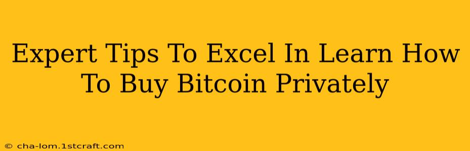 Expert Tips To Excel In Learn How To Buy Bitcoin Privately