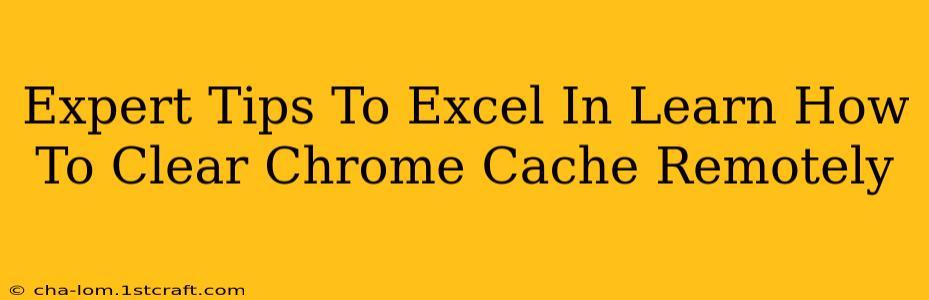 Expert Tips To Excel In Learn How To Clear Chrome Cache Remotely