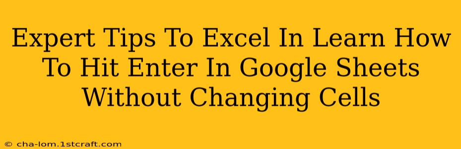 Expert Tips To Excel In Learn How To Hit Enter In Google Sheets Without Changing Cells