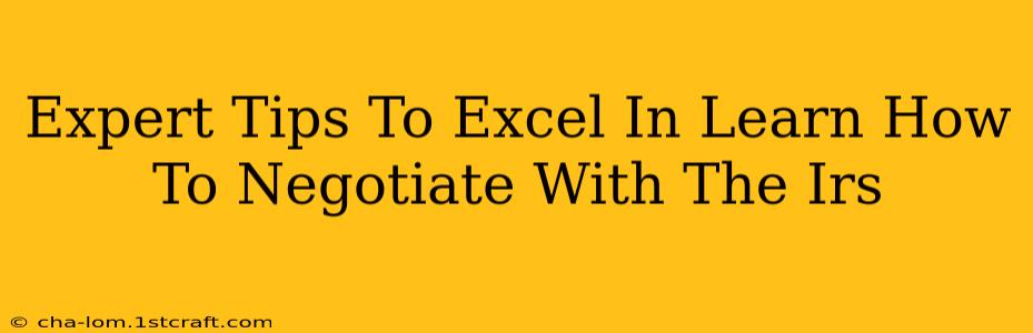 Expert Tips To Excel In Learn How To Negotiate With The Irs