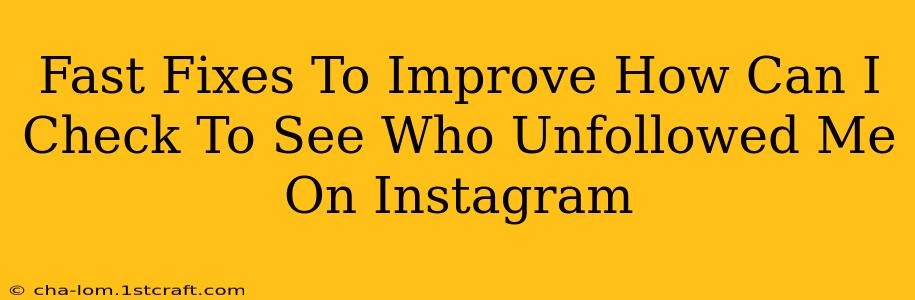 Fast Fixes To Improve How Can I Check To See Who Unfollowed Me On Instagram