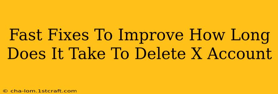 Fast Fixes To Improve How Long Does It Take To Delete X Account