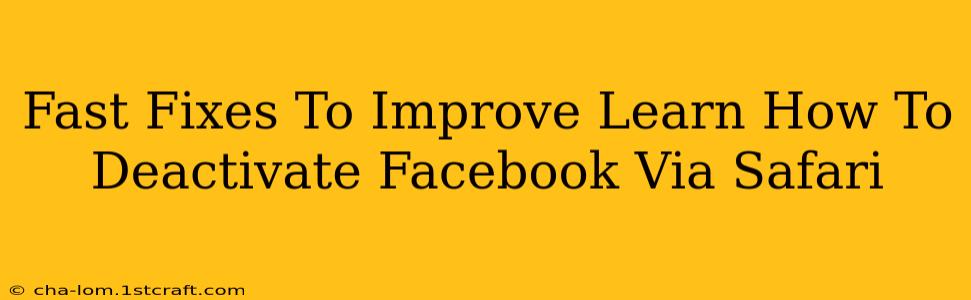 Fast Fixes To Improve Learn How To Deactivate Facebook Via Safari