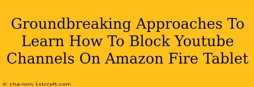 Groundbreaking Approaches To Learn How To Block Youtube Channels On Amazon Fire Tablet