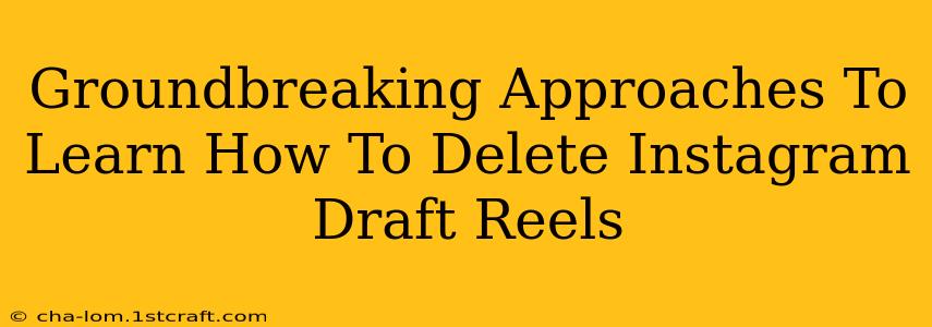 Groundbreaking Approaches To Learn How To Delete Instagram Draft Reels