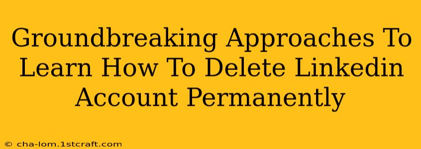 Groundbreaking Approaches To Learn How To Delete Linkedin Account Permanently