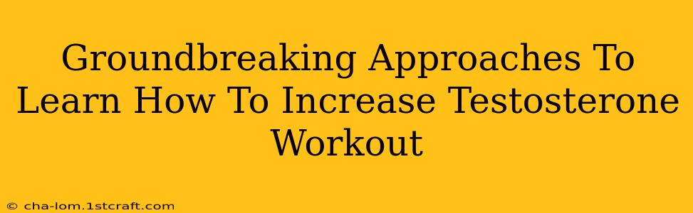 Groundbreaking Approaches To Learn How To Increase Testosterone Workout