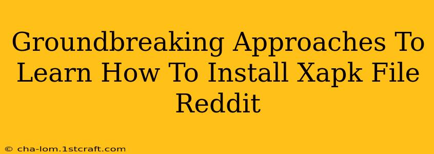 Groundbreaking Approaches To Learn How To Install Xapk File Reddit