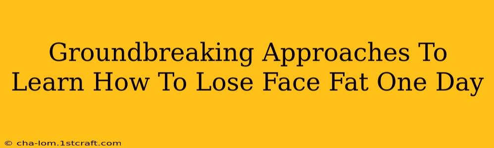 Groundbreaking Approaches To Learn How To Lose Face Fat One Day