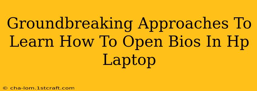 Groundbreaking Approaches To Learn How To Open Bios In Hp Laptop