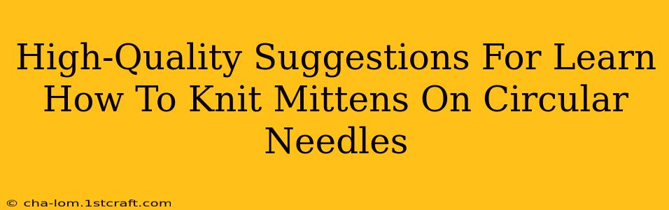 High-Quality Suggestions For Learn How To Knit Mittens On Circular Needles