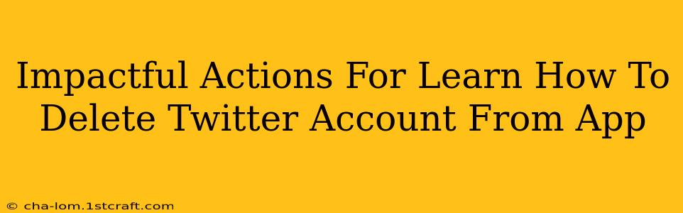 Impactful Actions For Learn How To Delete Twitter Account From App