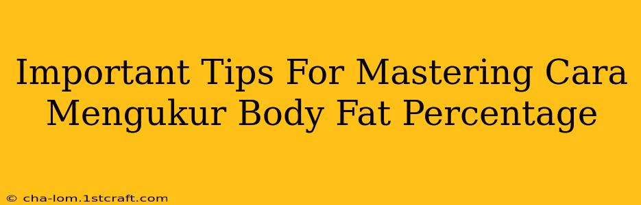 Important Tips For Mastering Cara Mengukur Body Fat Percentage