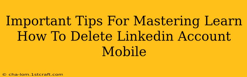 Important Tips For Mastering Learn How To Delete Linkedin Account Mobile