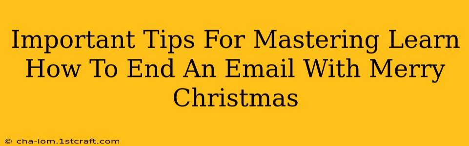 Important Tips For Mastering Learn How To End An Email With Merry Christmas