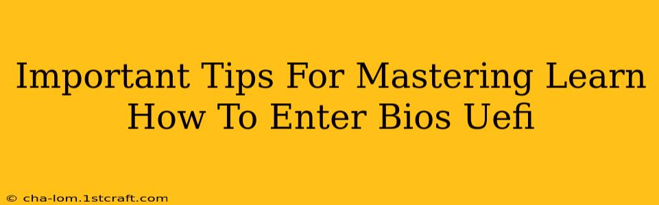 Important Tips For Mastering Learn How To Enter Bios Uefi