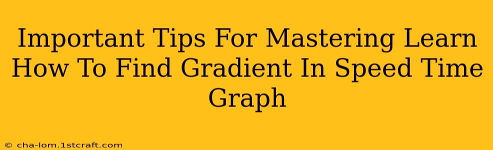 Important Tips For Mastering Learn How To Find Gradient In Speed Time Graph